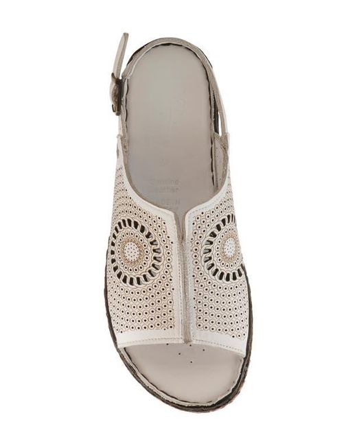 Spring Step White Cordero Slingback Sandal