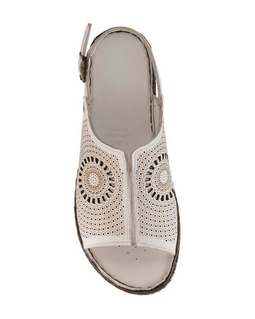 Spring Step White Cordero Slingback Sandal