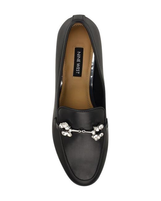 Nine West Black Base Embellished Bit Loafer