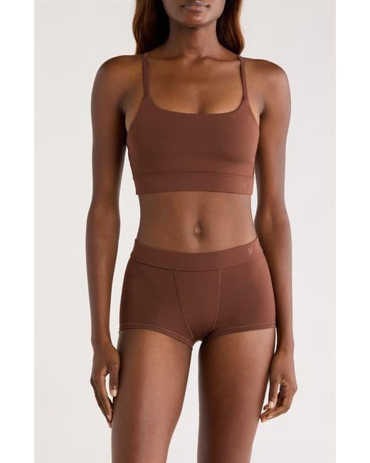 OXER Brown Luxe Bold Stretch Modal Boyshorts