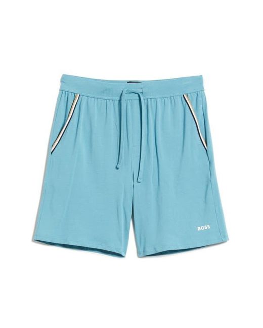 Boss Blue Unique Stretch Cotton Pajama Shorts for men