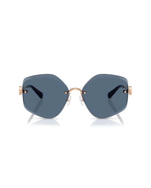 Tory Burch Blue 58Mm Irregular Sunglasses
