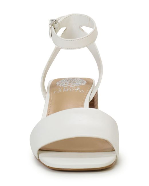 Vince Camuto White Carliss Ankle Strap Sandal