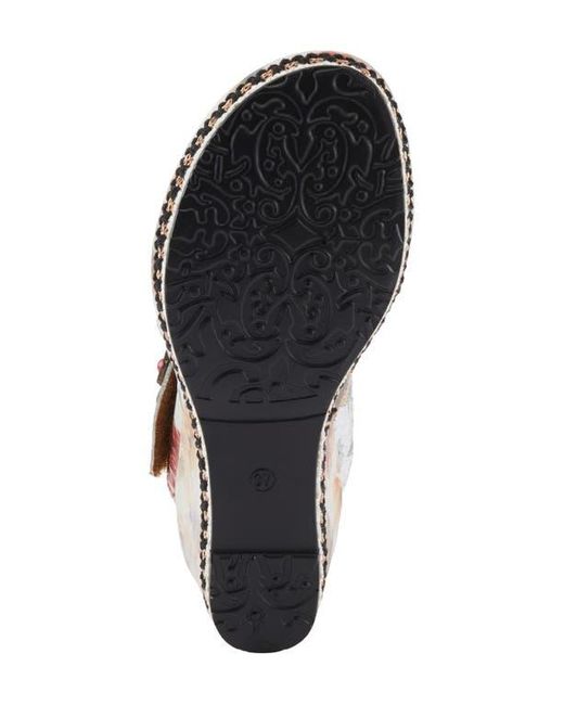 Spring Step White Blissful Slingback Platform Wedge Sandal