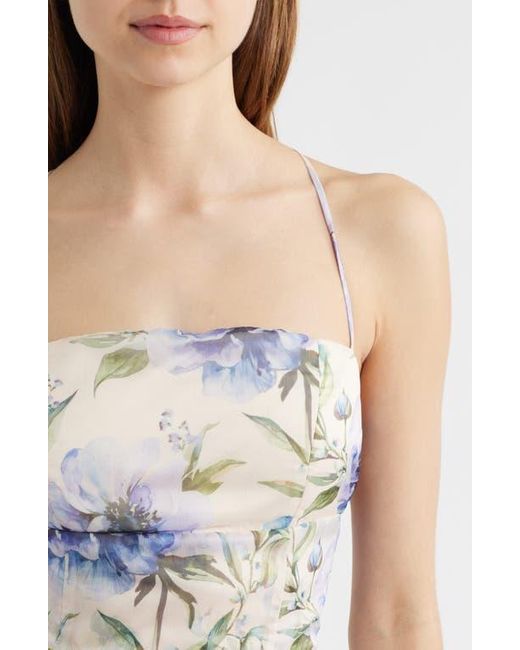 Lulus Blue Bria Sleeveless Chiffon Minidress