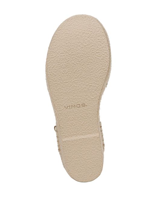 Vince Natural Belisa Ankle Strap Espadrille Platform Wedge Sandal