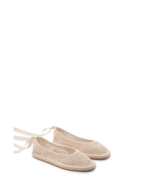 Mango Multicolor Ankle Wrap Ballet Flat