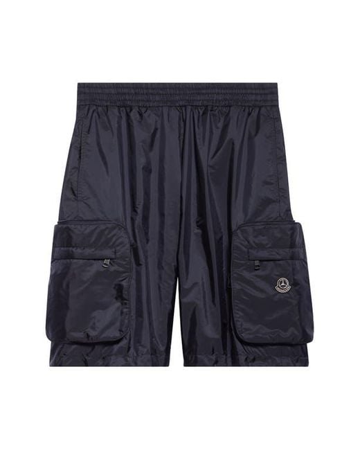 Moncler Genius Blue X Mercedes-Benz By Nigo Logo Patch Cargo Shorts for men