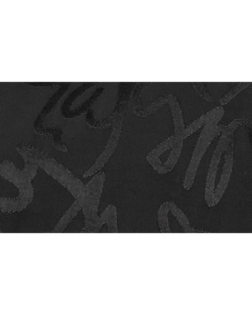 DKNY Black Scribble Logo Jacquard Top