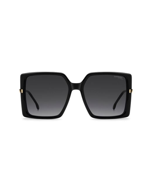 Carrera Black 57Mm Rectangular Sunglasses