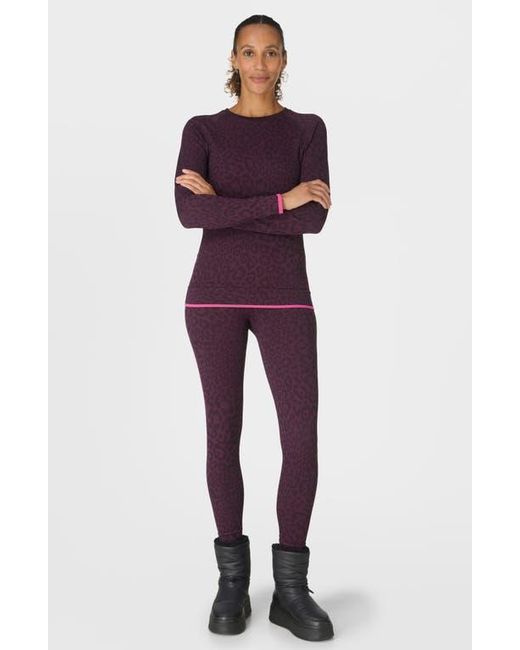 Sweaty Betty Purple Animal Base Layer Top