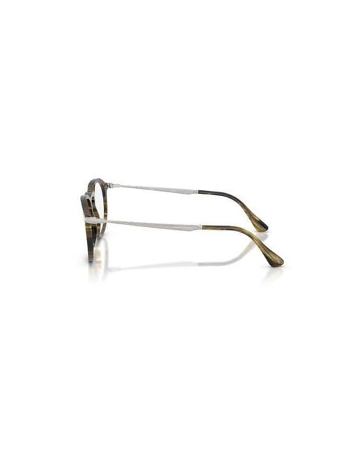 Persol Metallic 51Mm Rectangle Optical Glasses