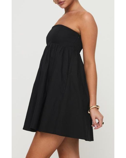 Princess Polly Black Osment Strapless Babydoll Minidress
