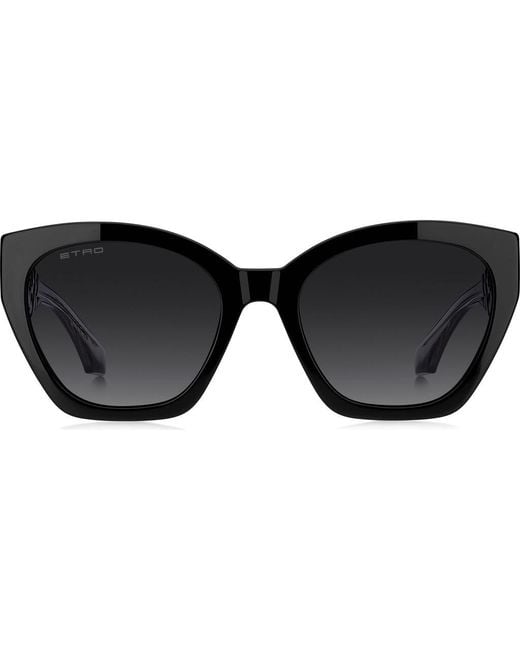Etro Black 55Mm Rectangular Cat Eye Sunglasses