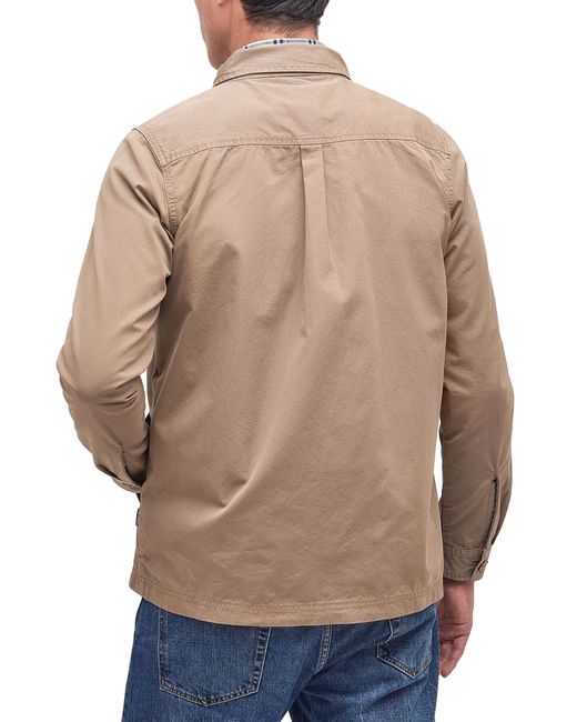 Barbour Natural Glendale Zip-up Overshirt for men