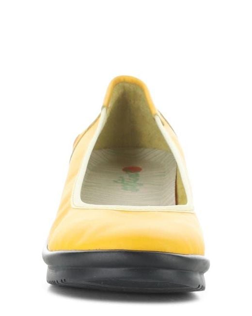 Softinos Yellow Rem Platform Wedge Pump