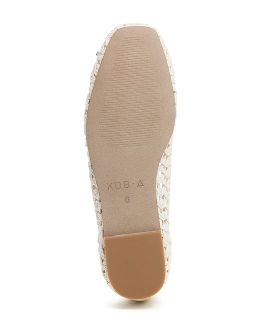 Kelsi Dagger Brooklyn White Frankie Crochet Ballet Flat