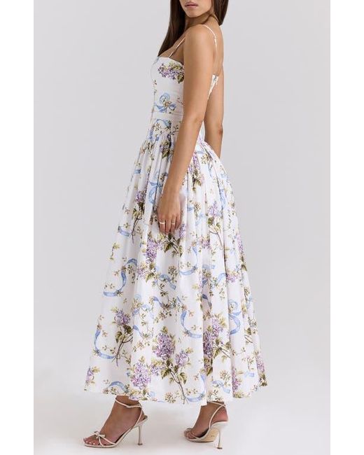House Of Cb White Ysabella Floral Maxi Sundress