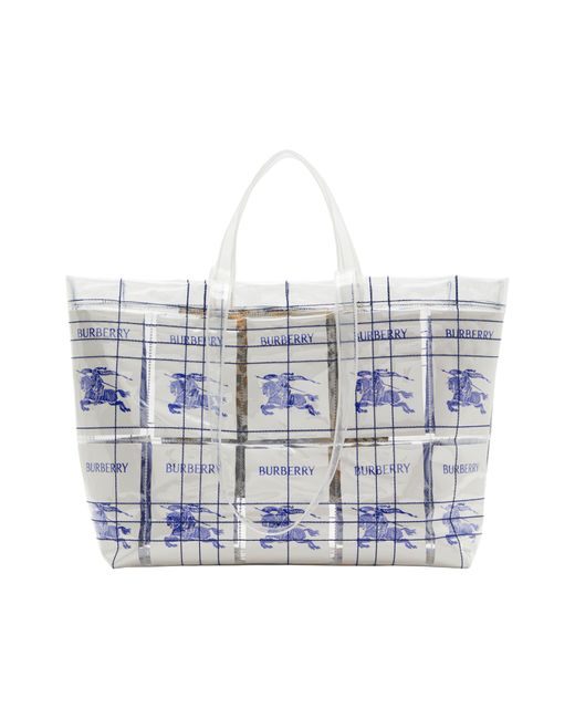 Burberry Blue Equestrian Knight Tote for men