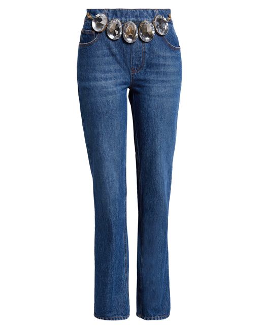 AREA Blue Jumbo Crystal Jeans