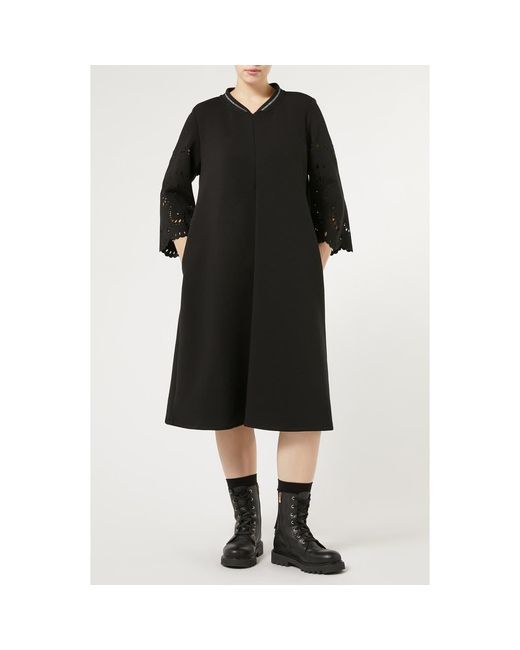 Marina Rinaldi Editta Scuba Knit Dress in Black Lyst