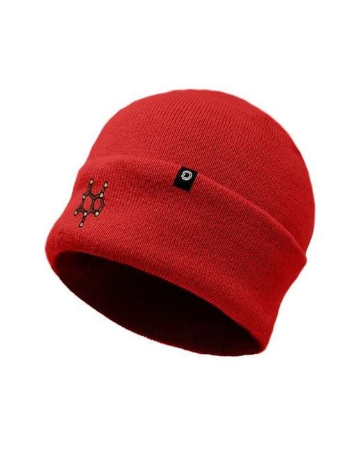 Alix Red Molecule Beanie for men