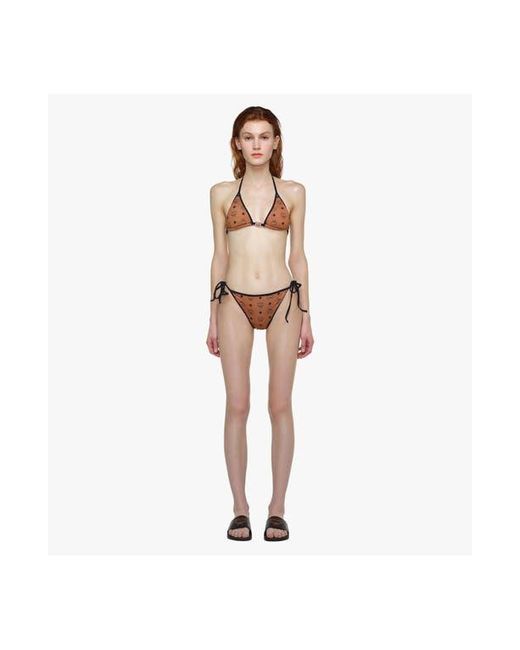MCM Brown Monogram Print Swimsuit