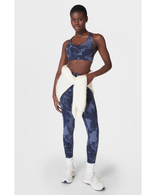 Sweaty Betty Blue Supersoft High Waist 7/8 leggings