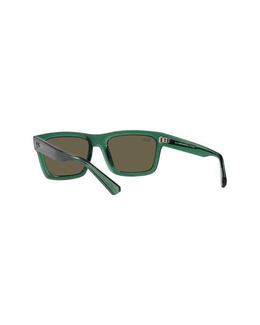 Ray-Ban Green Warren 57Mm Rectangular Sunglasses for men