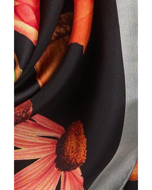 Echo Black The Botanists Collection Silk Scarf