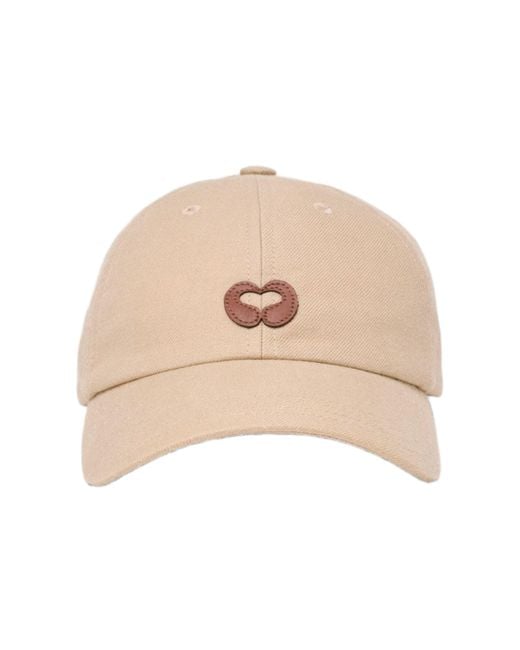 Maje Natural Linen Blend Cap With Logo