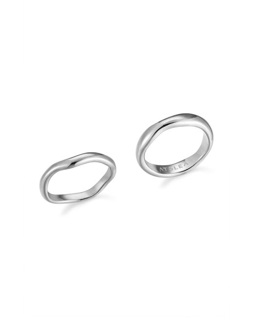 Atolea White Gemini Stackable Rings