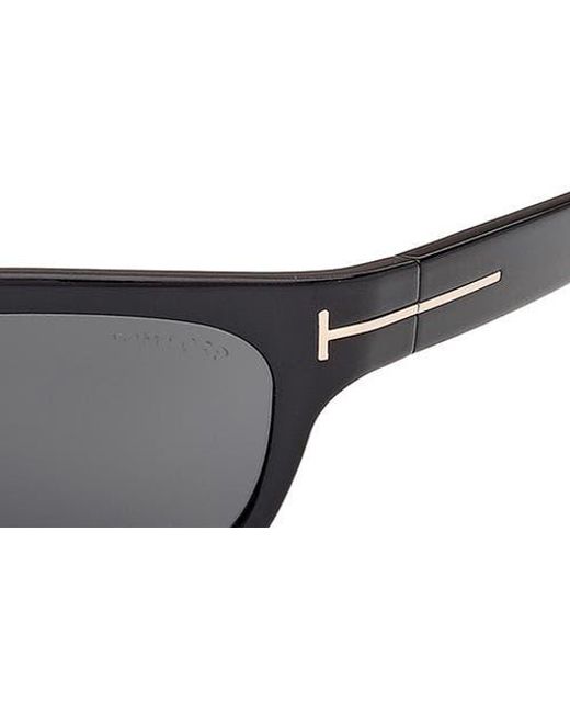 Tom Ford Black Anders 62Mm Oversize Rectangular Sunglasses for men