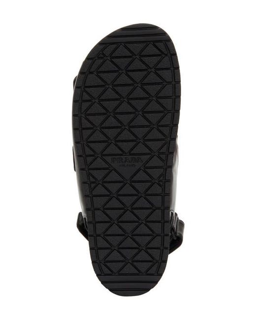 Prada Black Dad Double Strap Slide Sandal