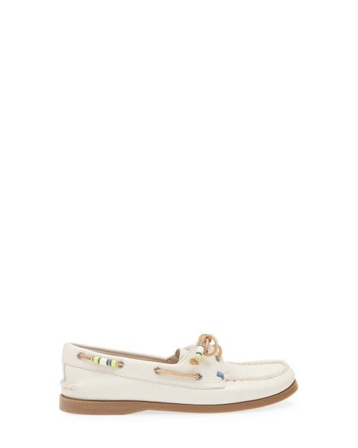 Sperry Top-Sider White Authentic Original 2-Eye Beaded Boat Shoe