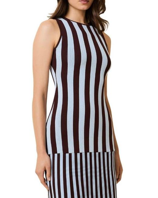 Solid & Striped White The Lucerne Mixed Stripe Knit Dress