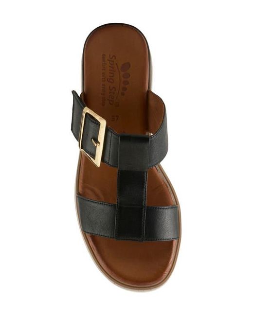 Spring Step Black Seaport Slide Sandal