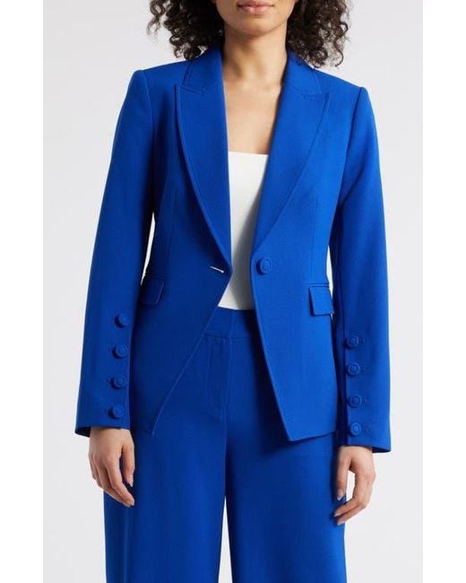 Tahari Blue One-Button Blazer
