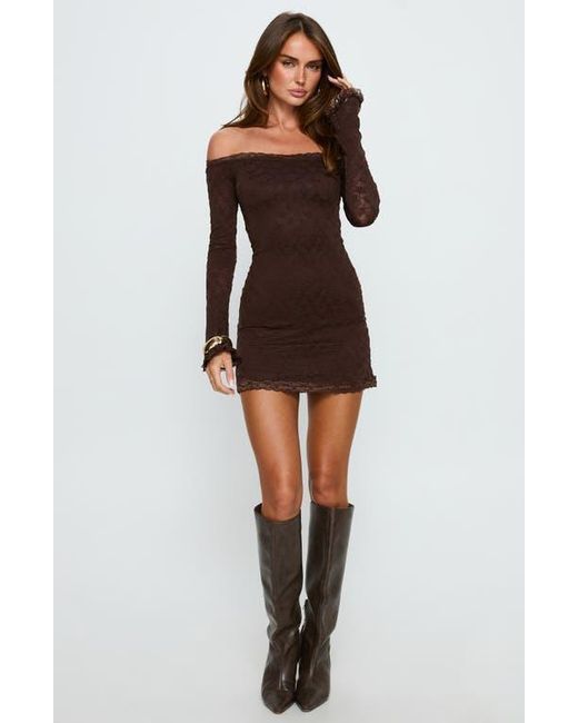 princess polly sleeve dress Lillie Long Sleeve Mini Dress White