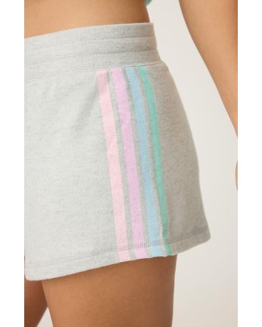 Pj Salvage White Roll With It Pajama Shorts