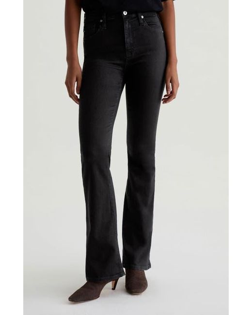 AG Jeans Black Farrah Mid Rise Bootcut Jeans