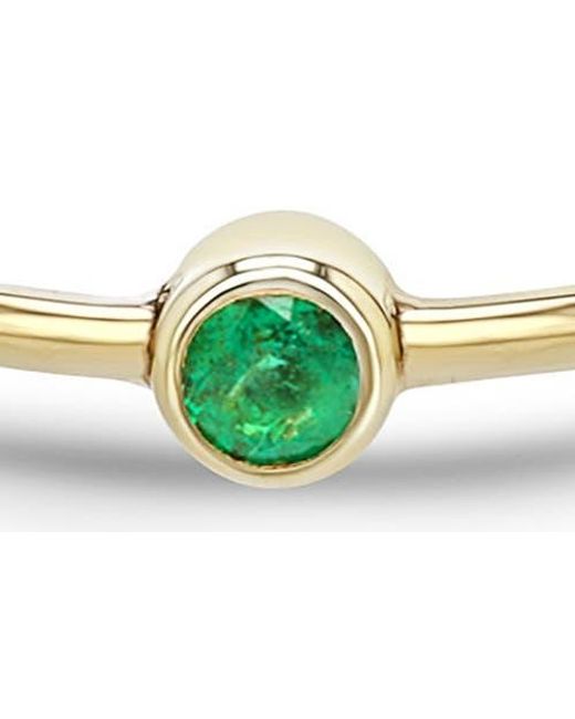 Zoe Chicco Green 14K Bezel Birthstone Stacking Ring