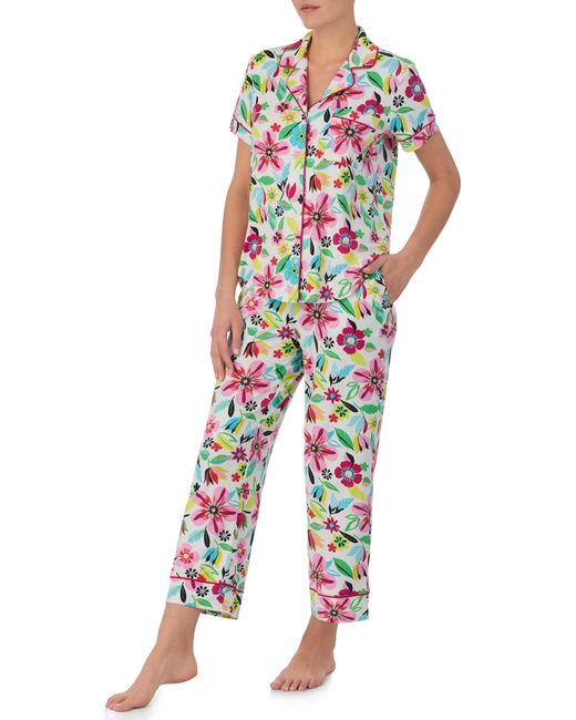 Kate Spade Multicolor Print Crop Pajamas