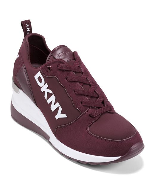 DKNY Purple Cait Wedge Sneaker