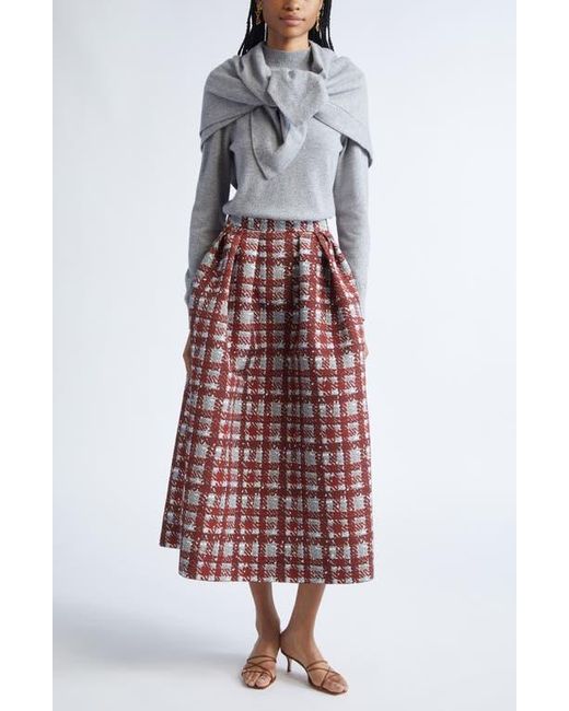 Oscar de la Renta Gray Cashmere Sweater With Removable Scarf