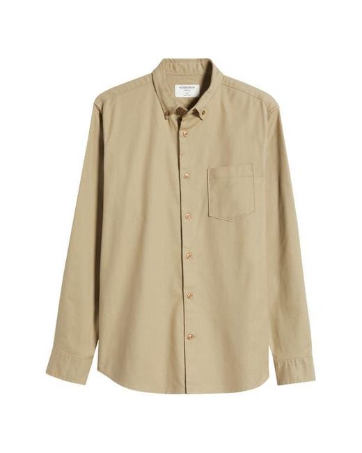 Nordstrom Natural Trim Fit Flannel Button-Down Shirt for men
