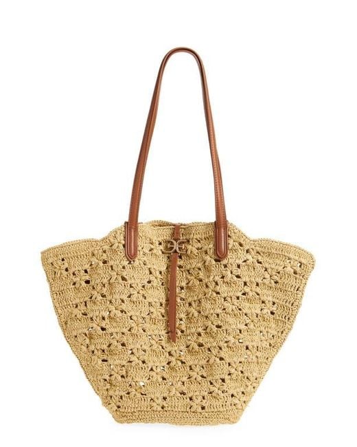 Sam Edelman Metallic Layla Floral Raffia Tote Bag