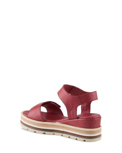 Spring Step Red Hileman Platform Sandal