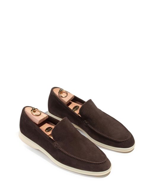 Loro Piana Summer Walk Suede Moc Toe 