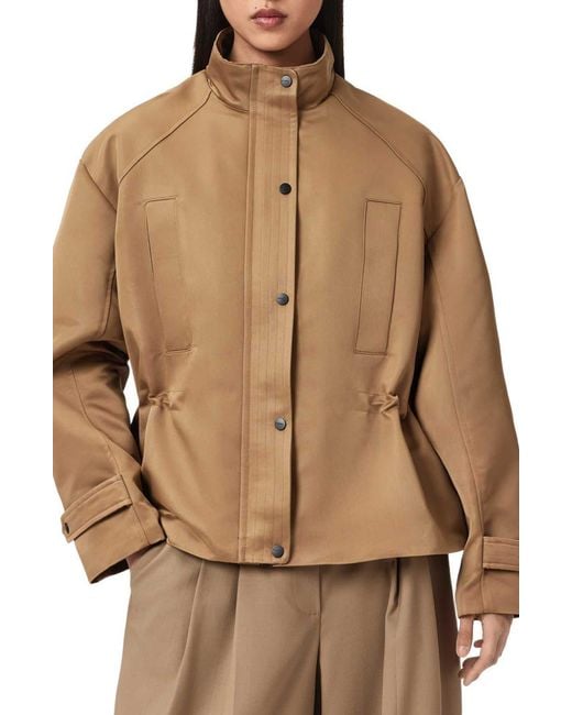 AllSaints Brown Oversize Luellah Jacket